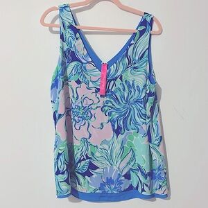 Lilly Pulitzer Sleeveless V Neck Blouse